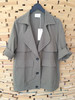 LUSH  Oversized Linen Jacket in Olive Green - Thumbnail 3
