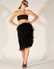 Cynthia Rowley Midi Feather Skirt - Black - Thumbnail 2