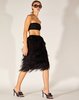 Cynthia Rowley Midi Feather Skirt - Black - Thumbnail 3