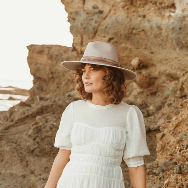Freya Lavender Hat - Grey | Garmentory display picture 2