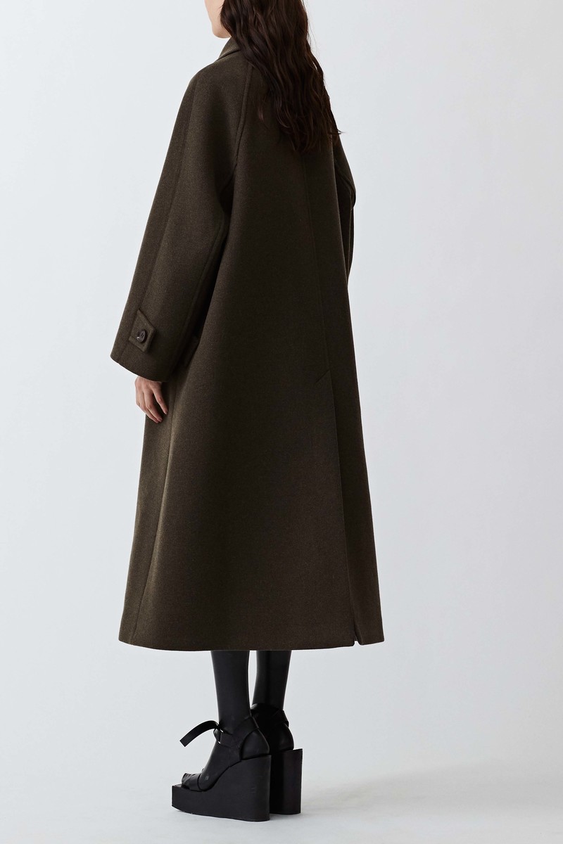 Christian Wijnants Cilian Wool Coat - Rusty Black
