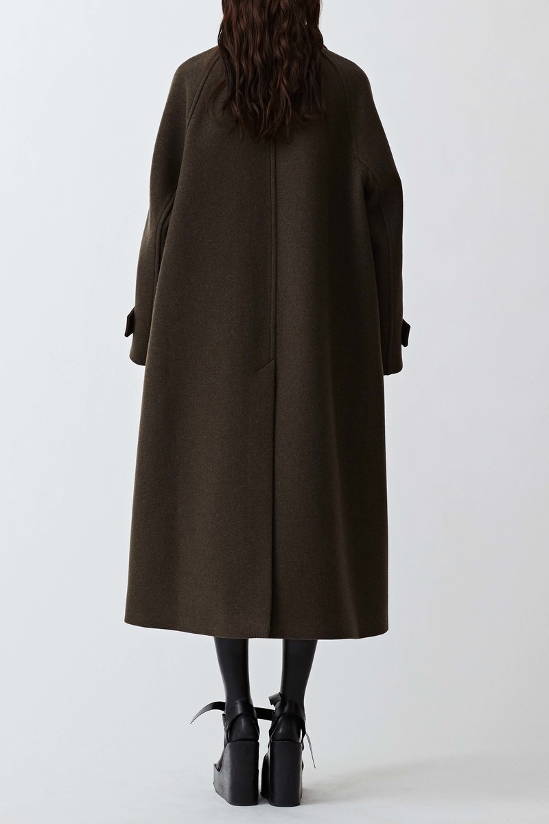Christian Wijnants Cilian Wool Coat - Rusty Black
