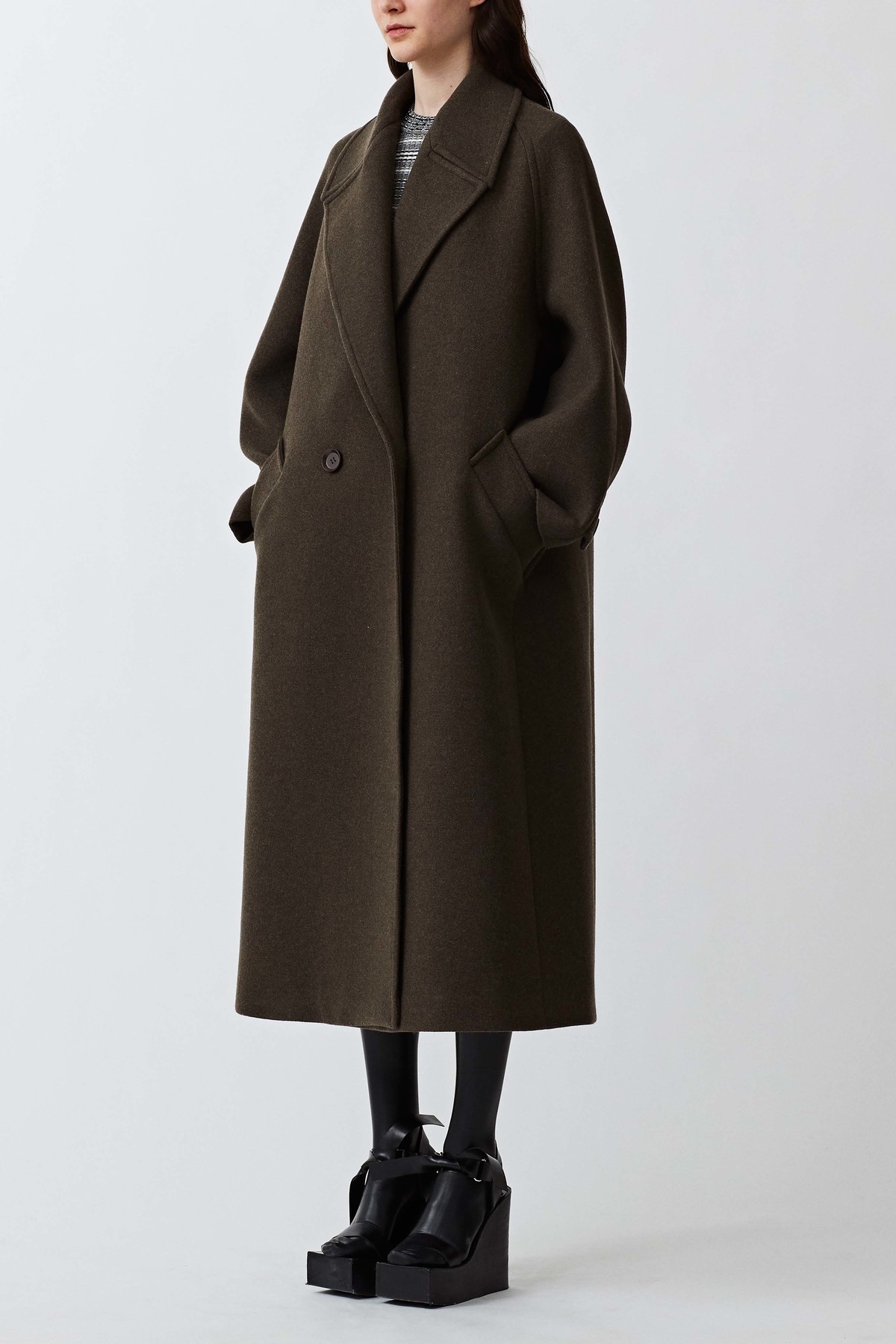Christian Wijnants Cilian Wool Coat - Rusty Black - Image 5 of 8