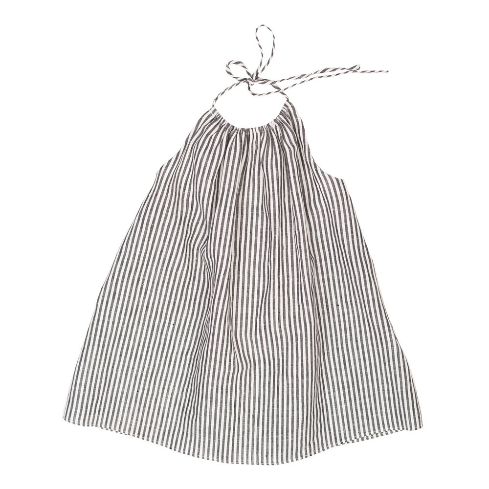KIDS Soor Ploom Iona Dress - Black White Ticking Stripe | Garmentory