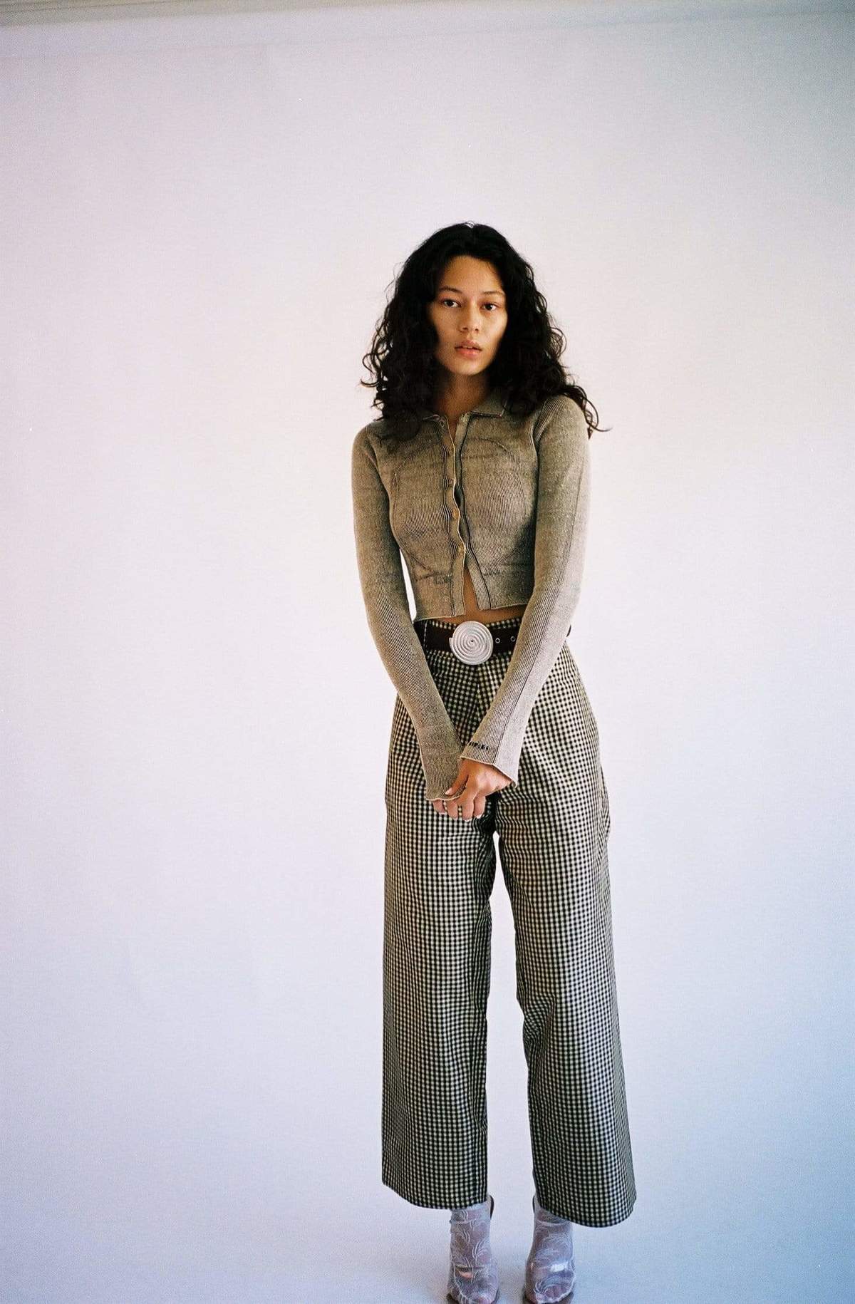 Coming of Age Unisex Pant - Black/Yellow Gingham - Image 5 of 13