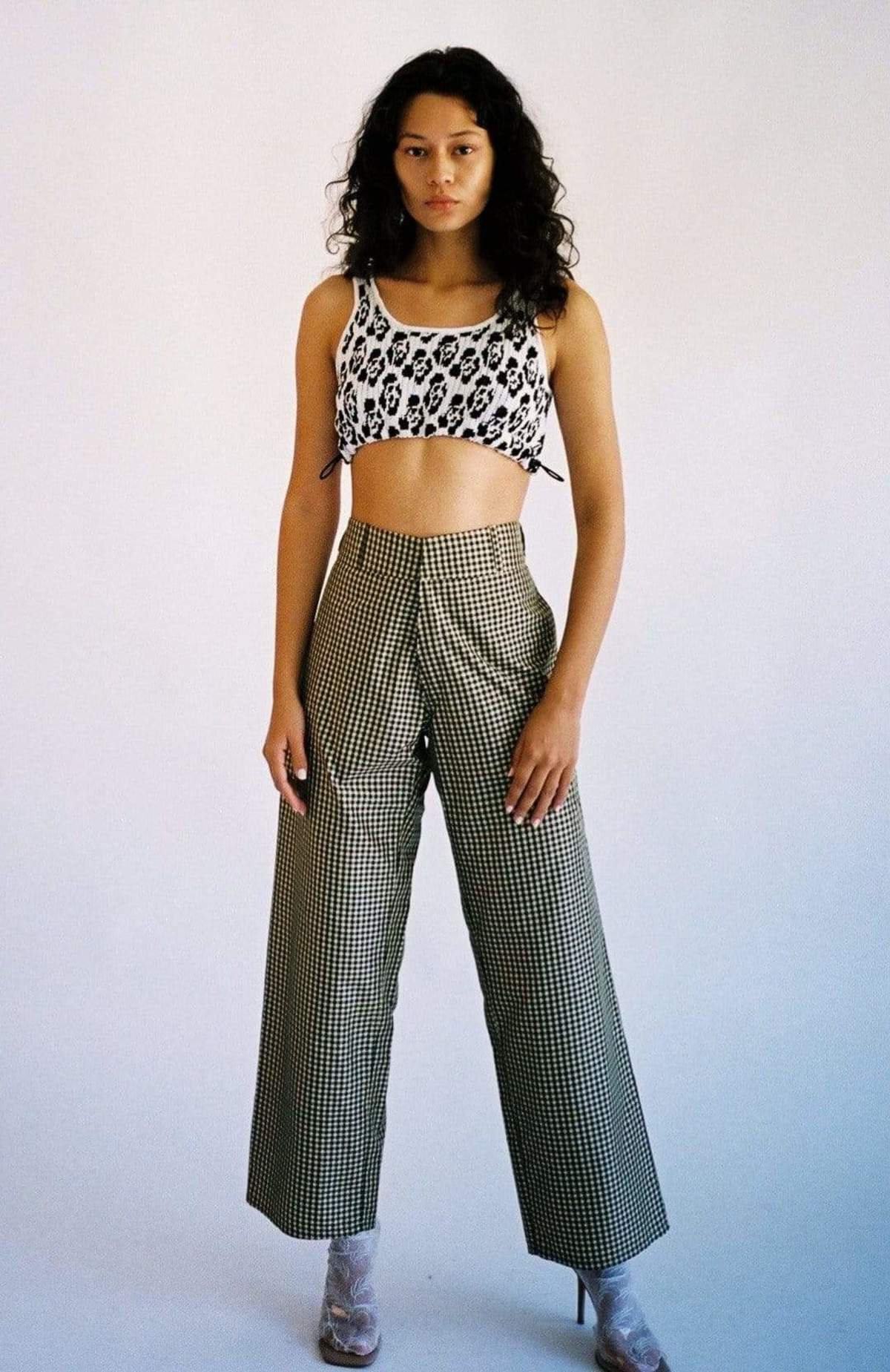 Coming of Age Unisex Pant - Black/Yellow Gingham - Image 7 of 13