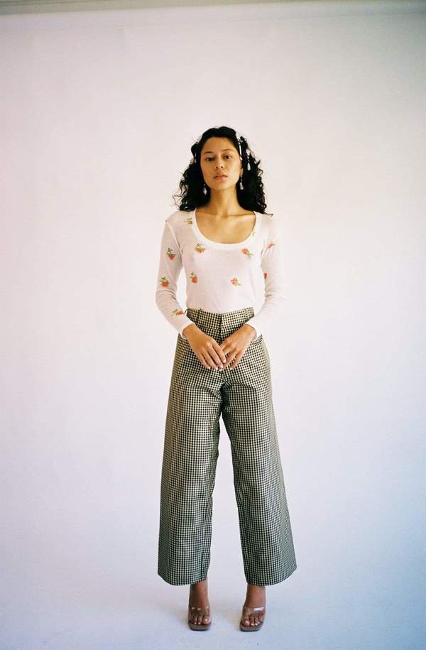 Coming of Age Unisex Pant - Black/Yellow Gingham