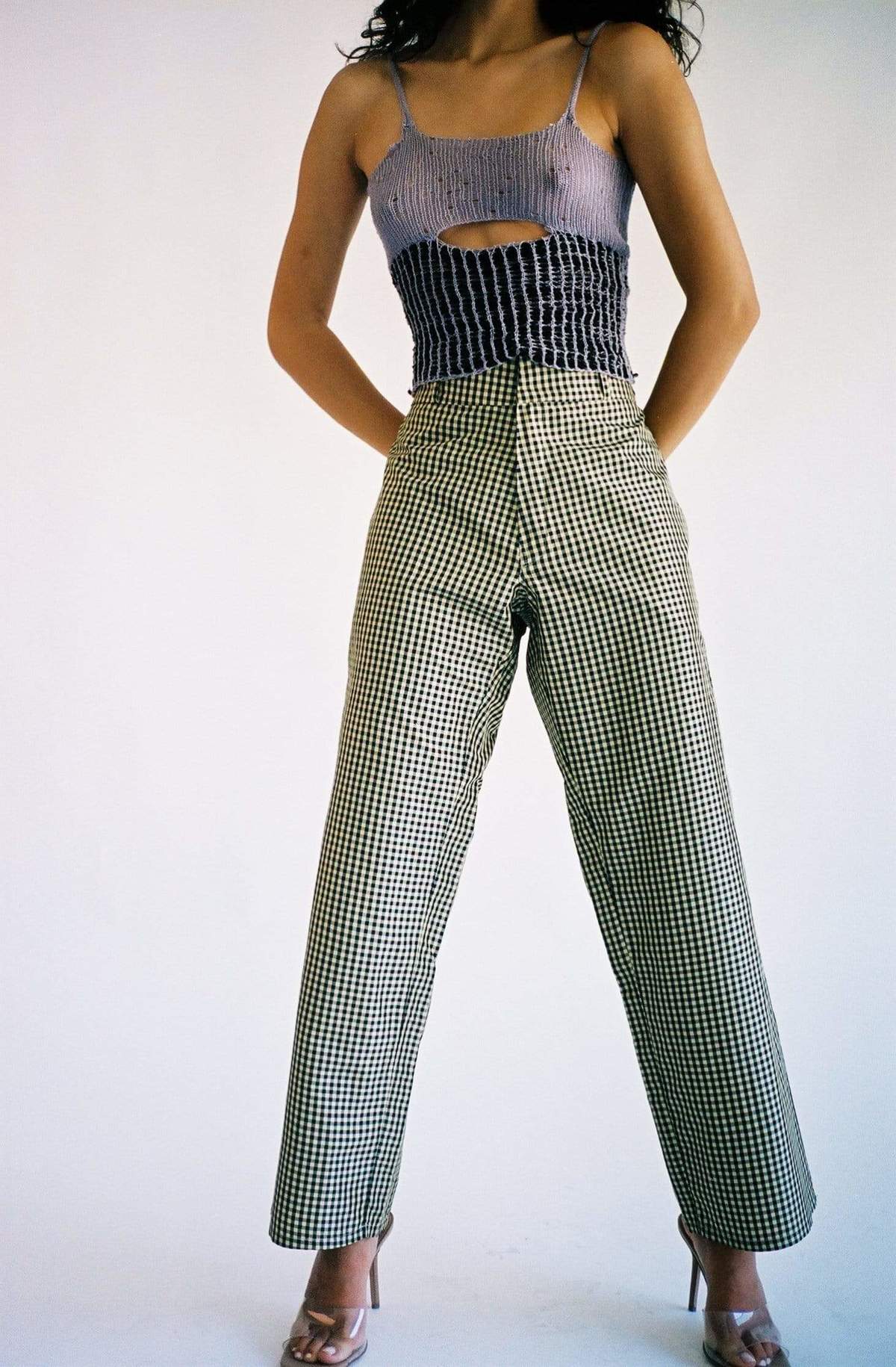 Coming of Age Unisex Pant - Black/Yellow Gingham - Image 11 of 13