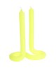Fluro Yellow Twist Candle - Thumbnail 1