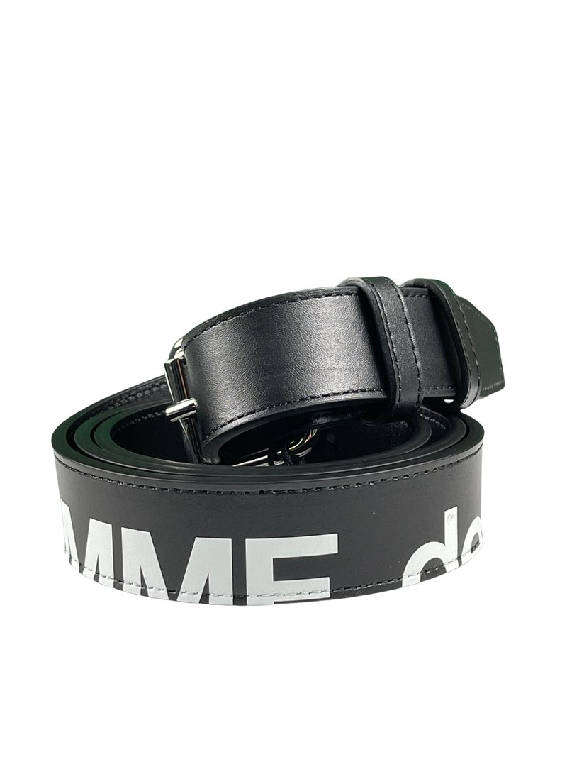 COMME des GARÇON ブラックベルト　Mサイズ Comme Des Garçons Huge Logo Belt - Black | Garmentory