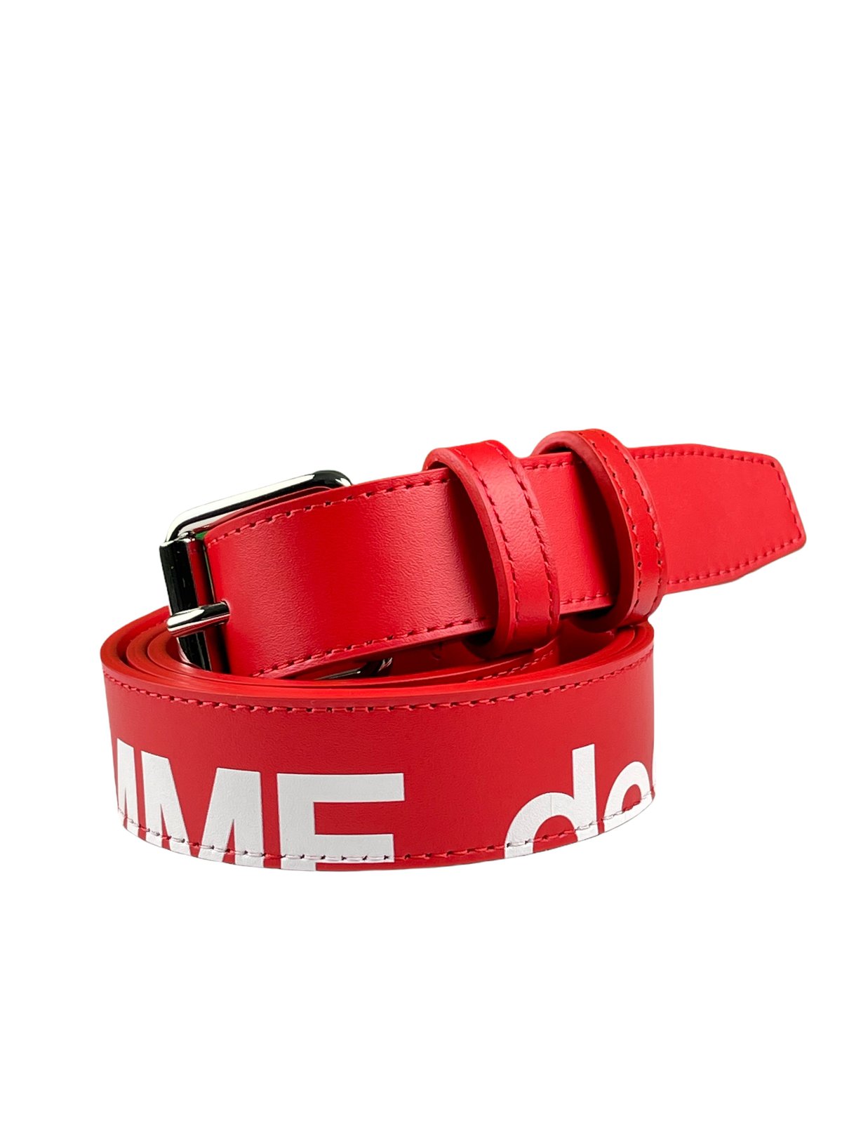 COMME des GARÇONS 赤 レザーベルト SAO01114　Sサイズ Comme Des Garçons Huge Logo Belt - Red | Garmentory