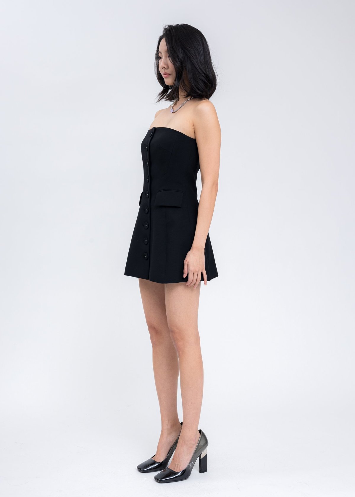 Emma Mini Dress-Black | Garmentory