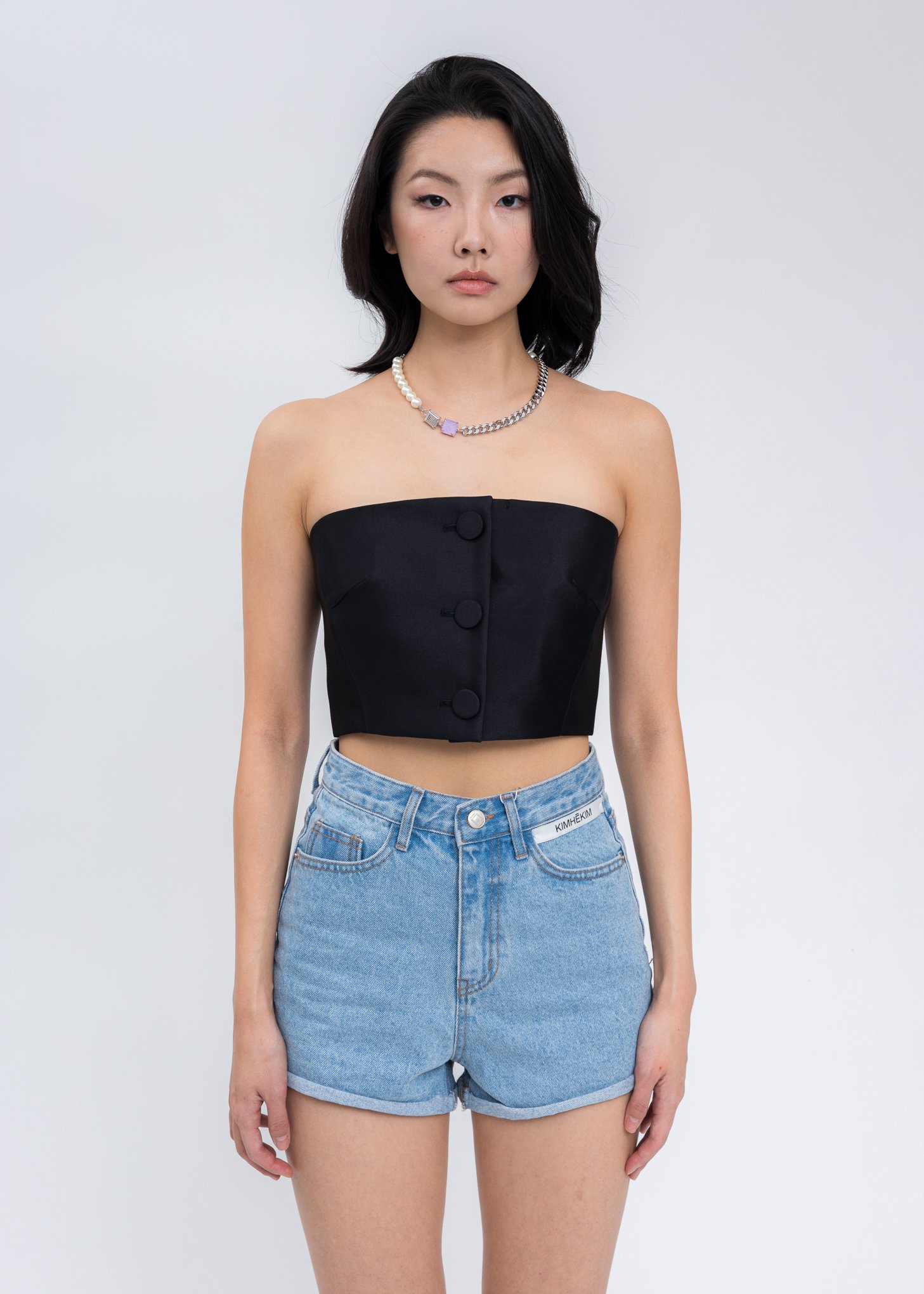 Black Emma Tube Top-Black | Garmentory