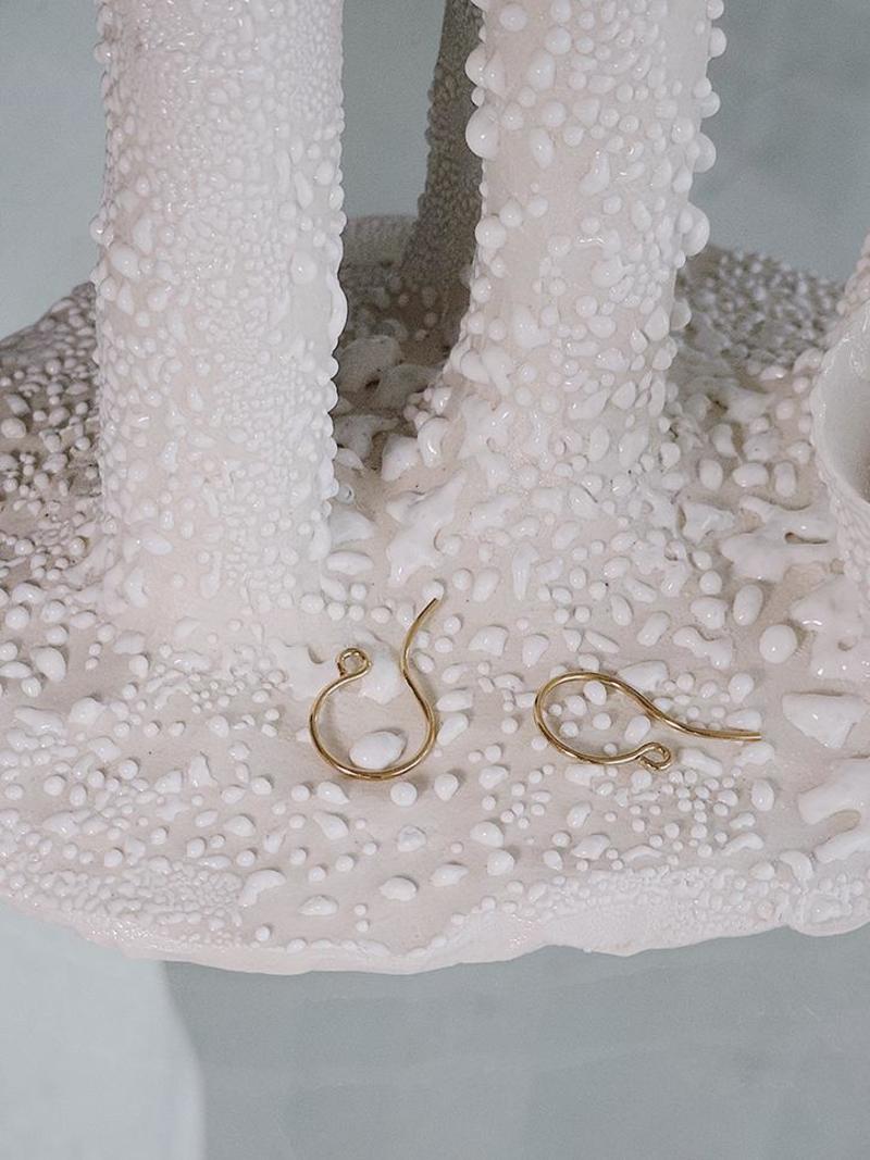 Beatriz Palacios Moon Small Open Hoops