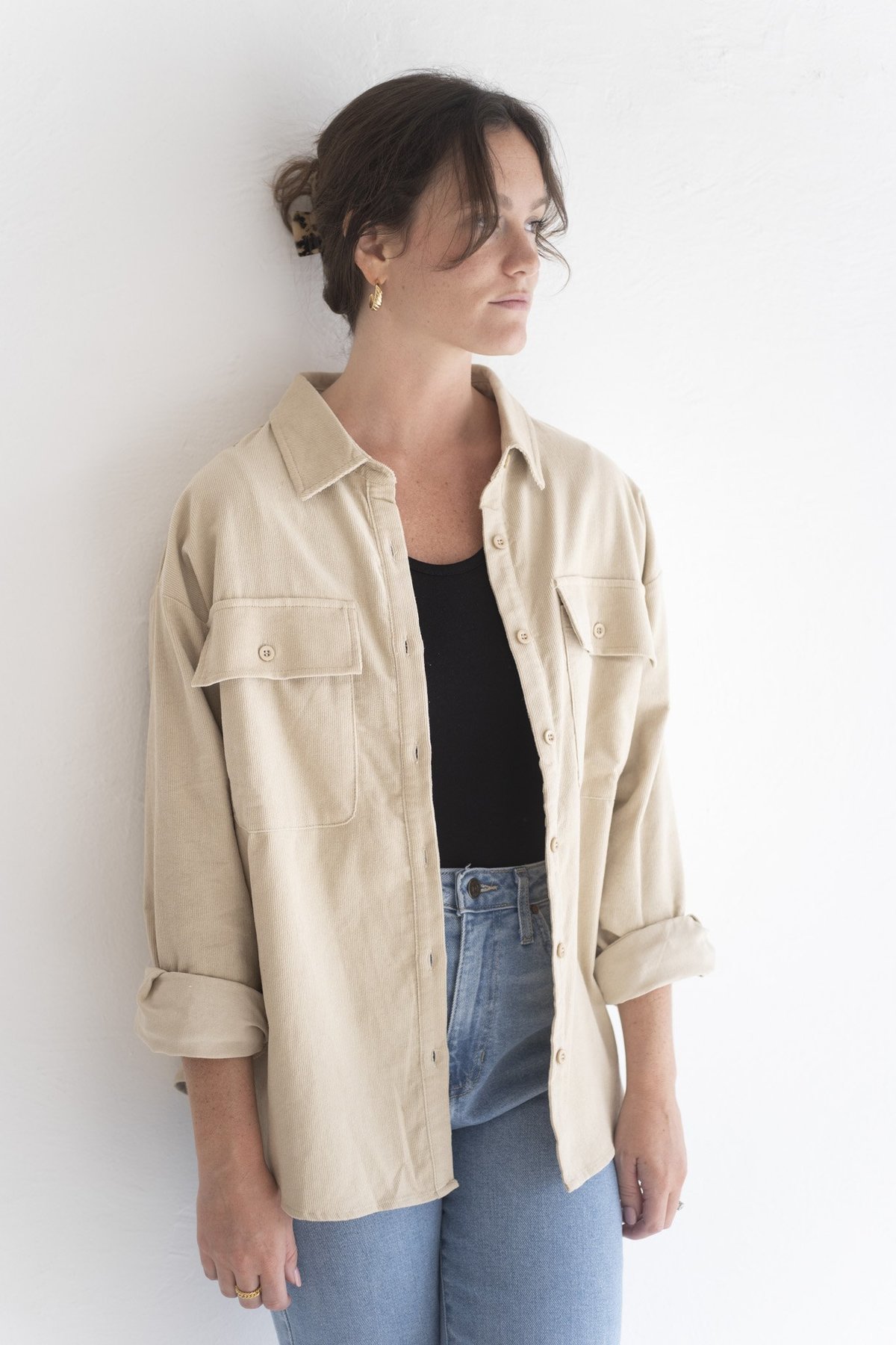 Descendant Corduroy Shirt Jacket - Cream | Garmentory