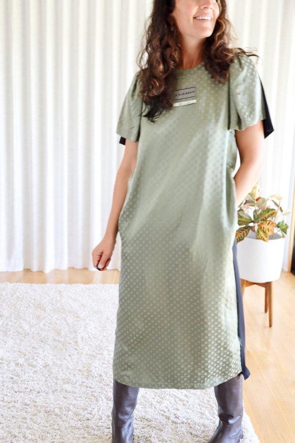 forest green bridesmaids dresses Tilly Satin High Neck Bridesmaid Dress main image 0