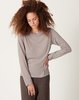 ICHI ANTIQUITES Cotton Tencel Pullover - Grey - Thumbnail 2
