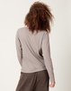 ICHI ANTIQUITES Cotton Tencel Pullover - Grey - Thumbnail 4