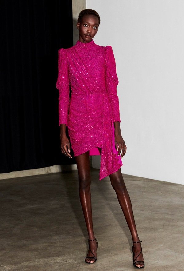 slim fit dress slacks Callista Strapless Velvet Sequin Bodycon Mini Dress • Shop American Threads Green / M/L main image 1