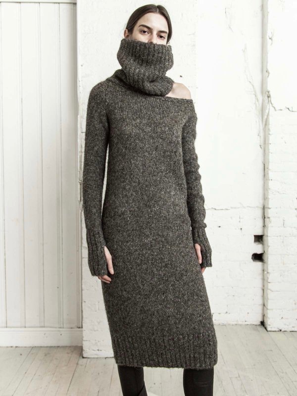 torn by ronny kobo open back knit dress RACHEL DRESS LICORICE / S