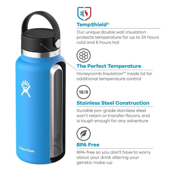 32 oz fog hydro flask with straw Hydro Flask Wide Mouth Compatible Glass Replacement Straws