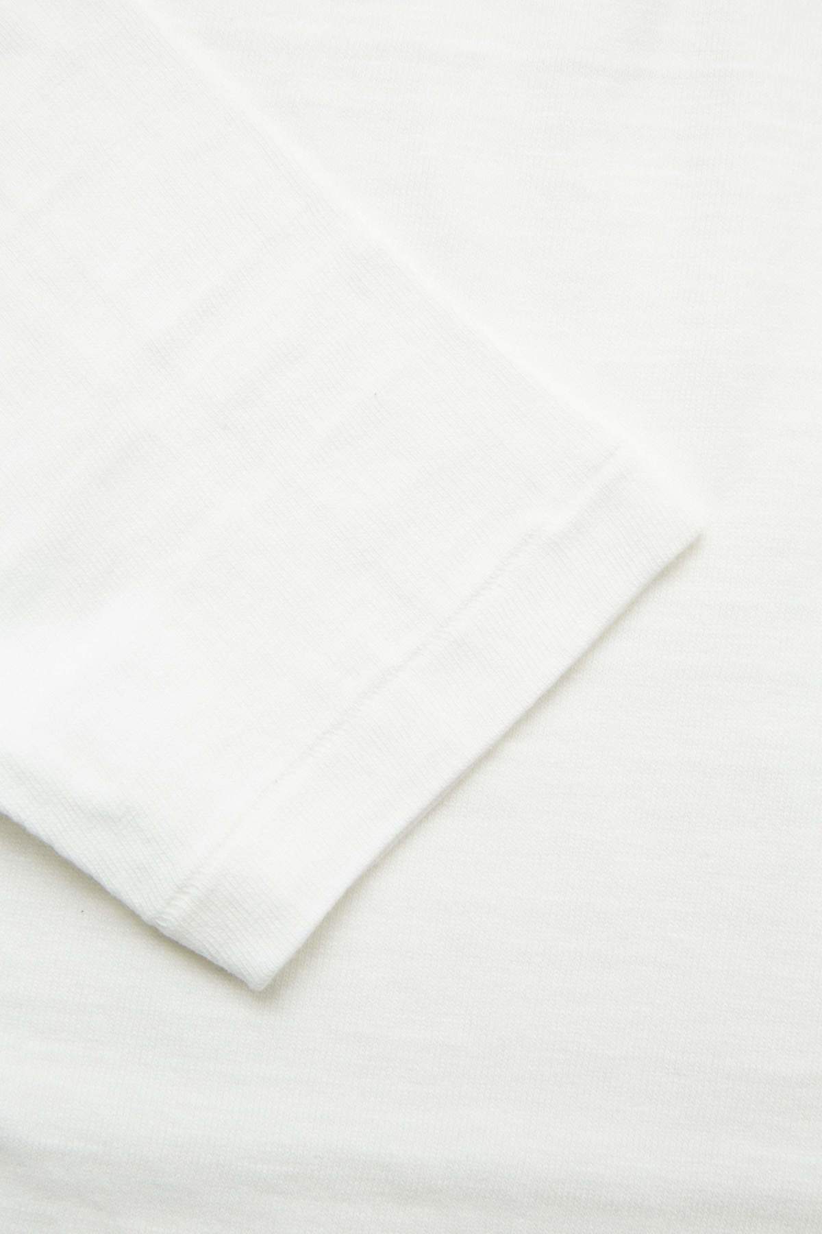 Warehouse & Co. Long Sleeve Crewneck T Shirt - Off White - Image 4 of 7