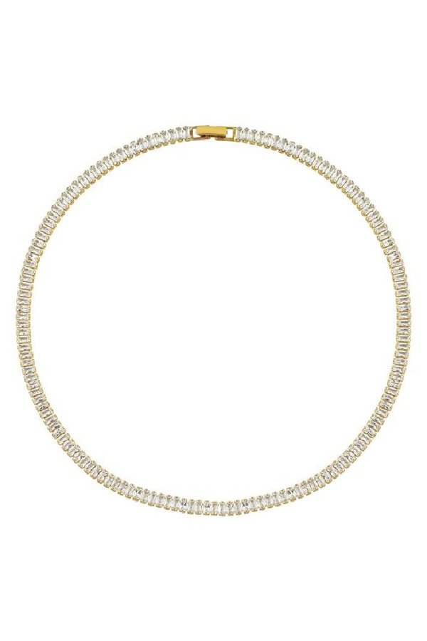 Maison Irem Baguette Tennis Necklace - Gold