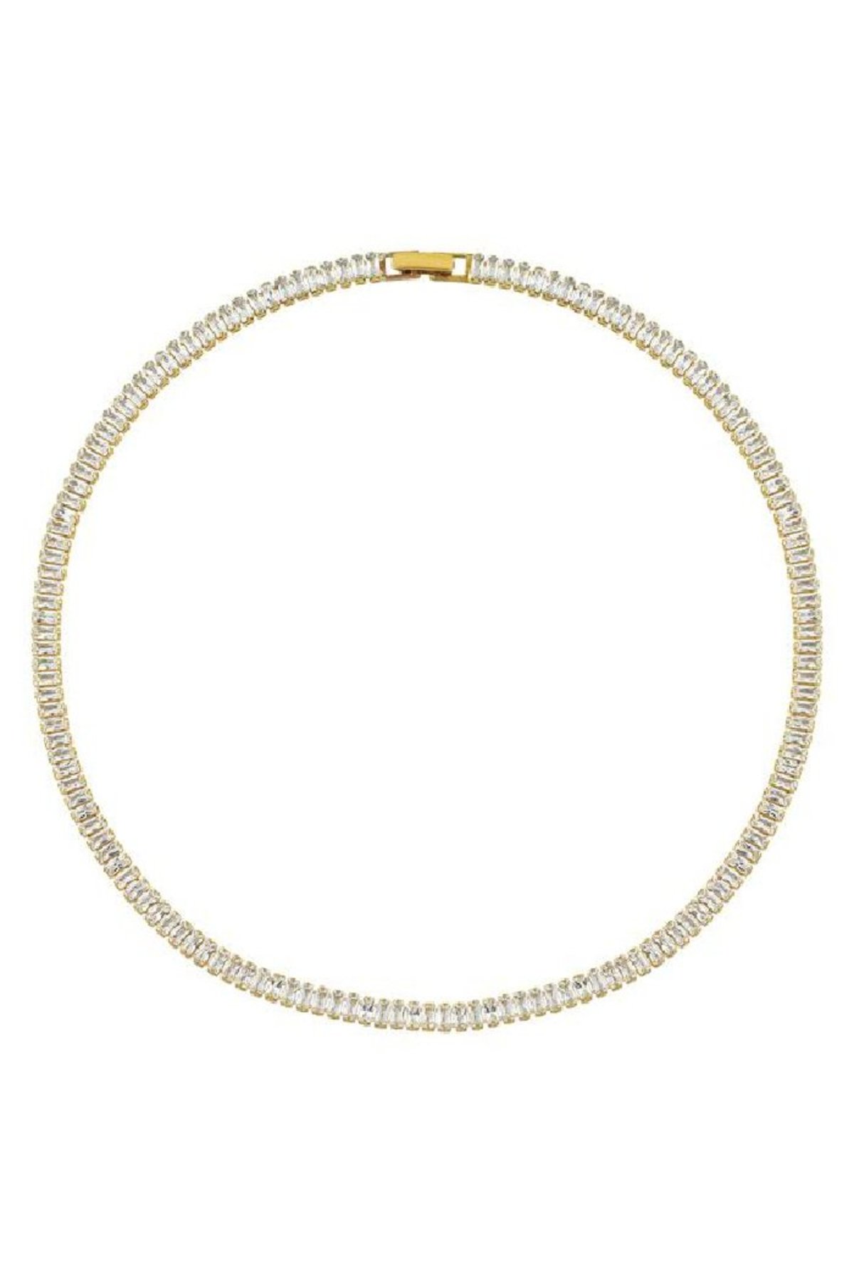 Maison Irem Baguette Tennis Necklace - Gold - Image 1 of 2