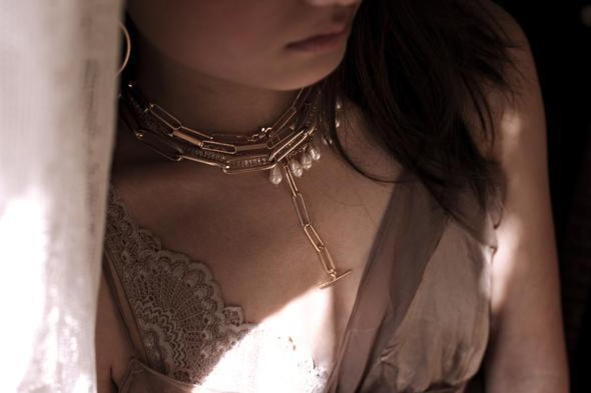 Maison Irem Baguette Tennis Necklace - Gold - Image 2 of 2