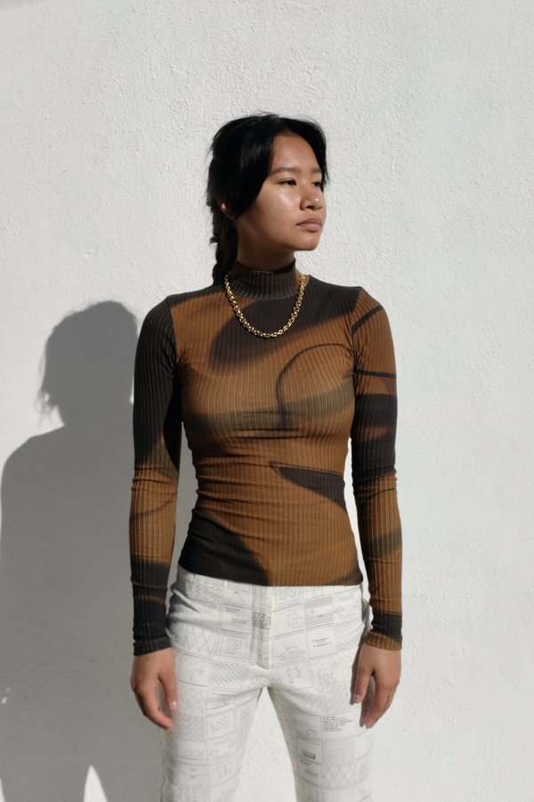 新作モデル paloma ブラウン カットソー mila wool - Tシャツ ...