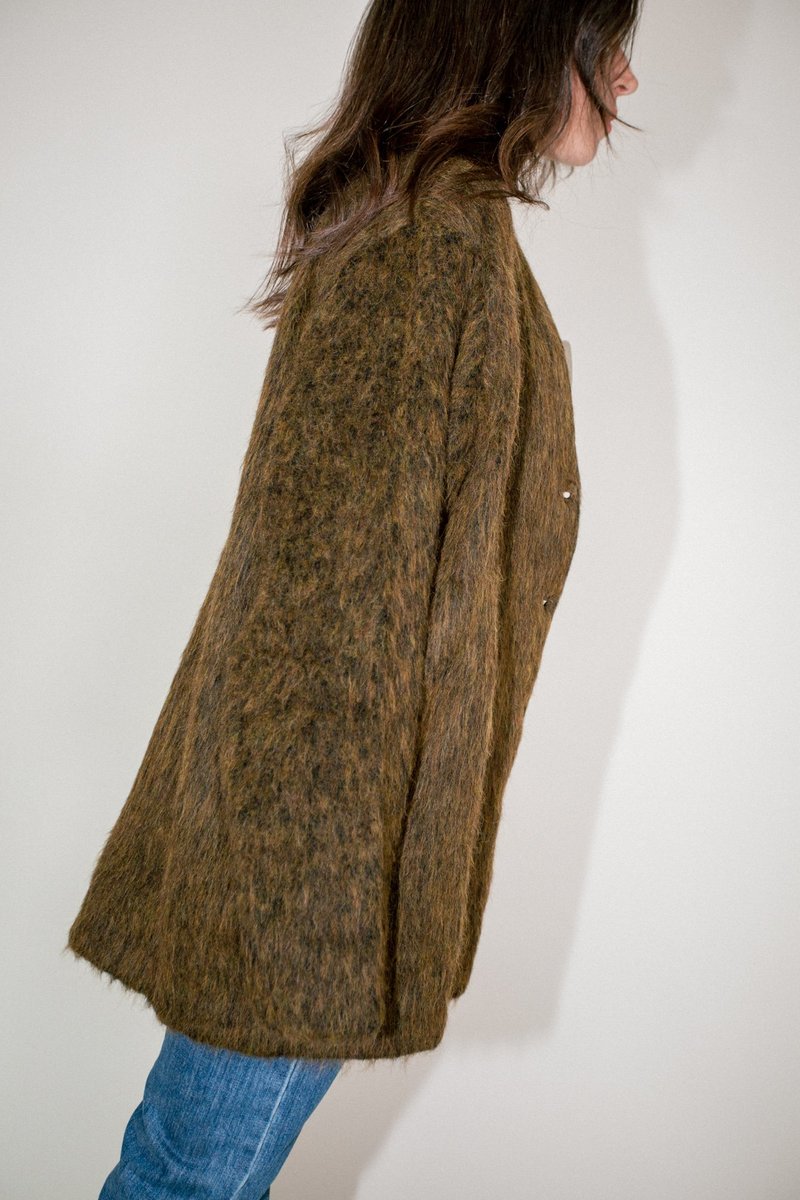 Our Legacy Mid Line Cardigan - Olive Melange | Garmentory