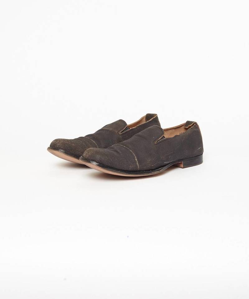pre-loved Paul Harnden Shoemakers M Burnt Leather Slipper Shoes