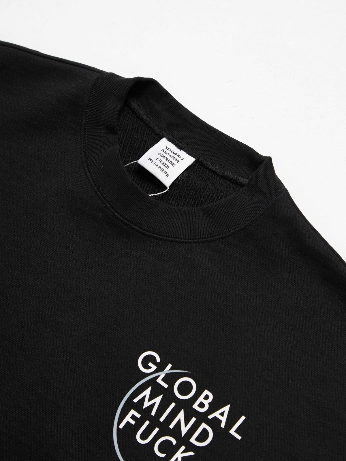 Pre-Loved] Vetements Male Global Mind Fuck Black Cotton