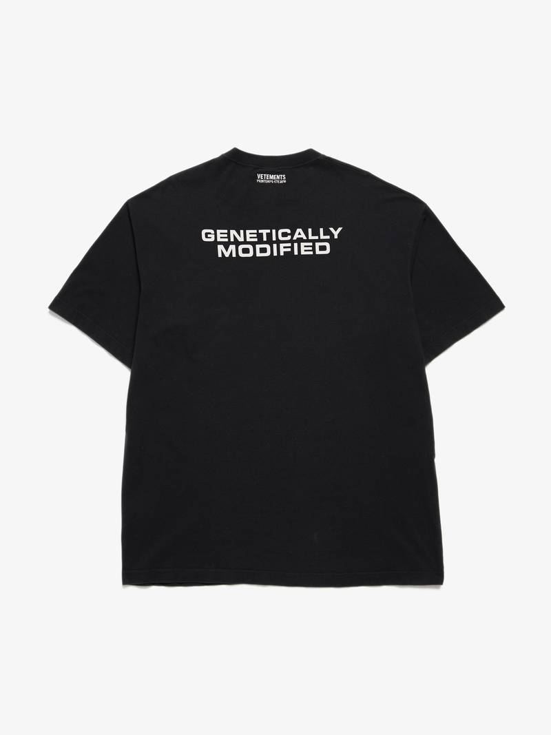 VETEMENTS♡GENETICALLY MODIFIED T-SHIRT VETEMENTS Gray 'Genetically Modified' T-Shirt Vetements