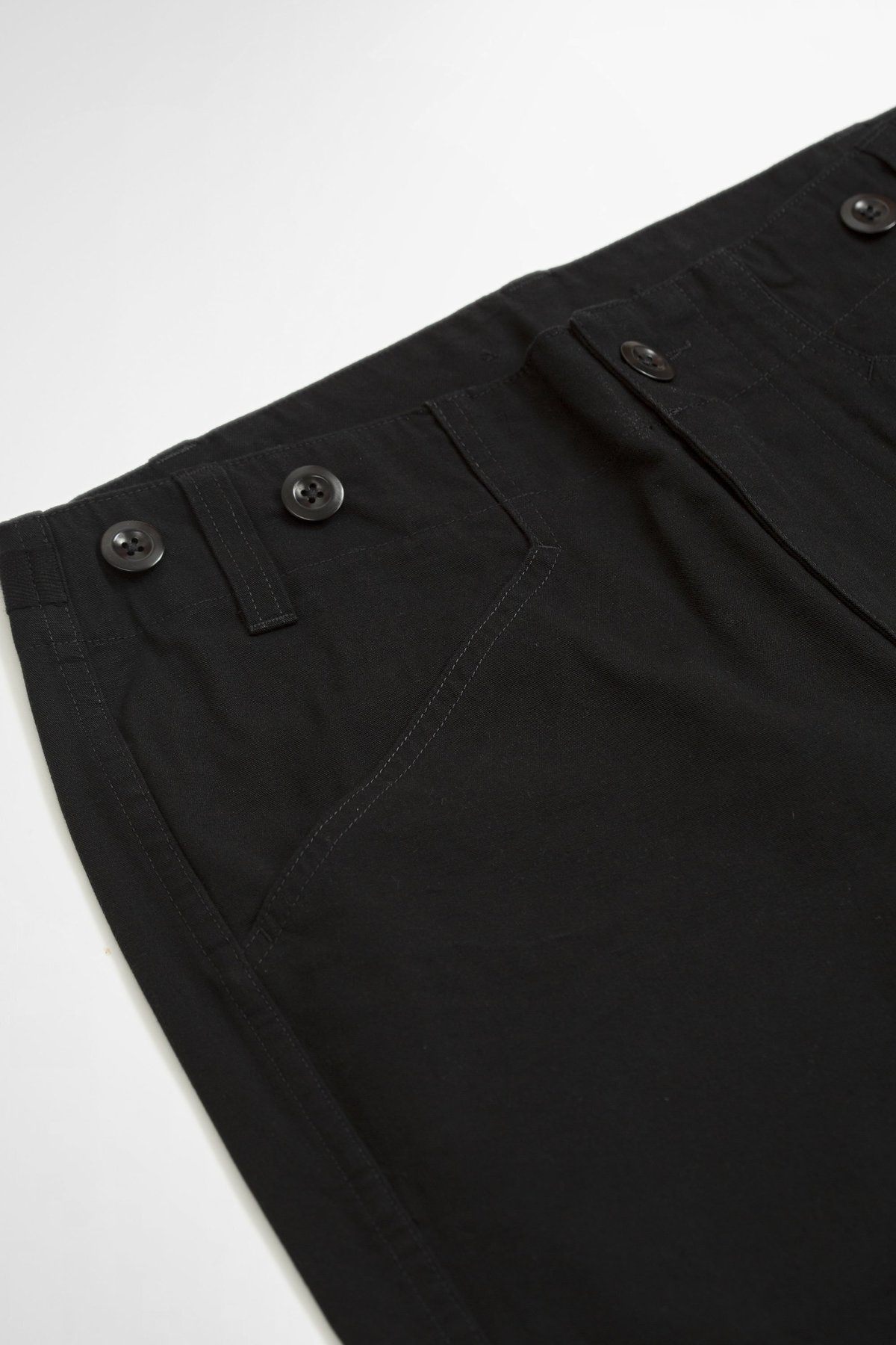Margaret Howell Compact Broken Drill Surplus Trouser - Black