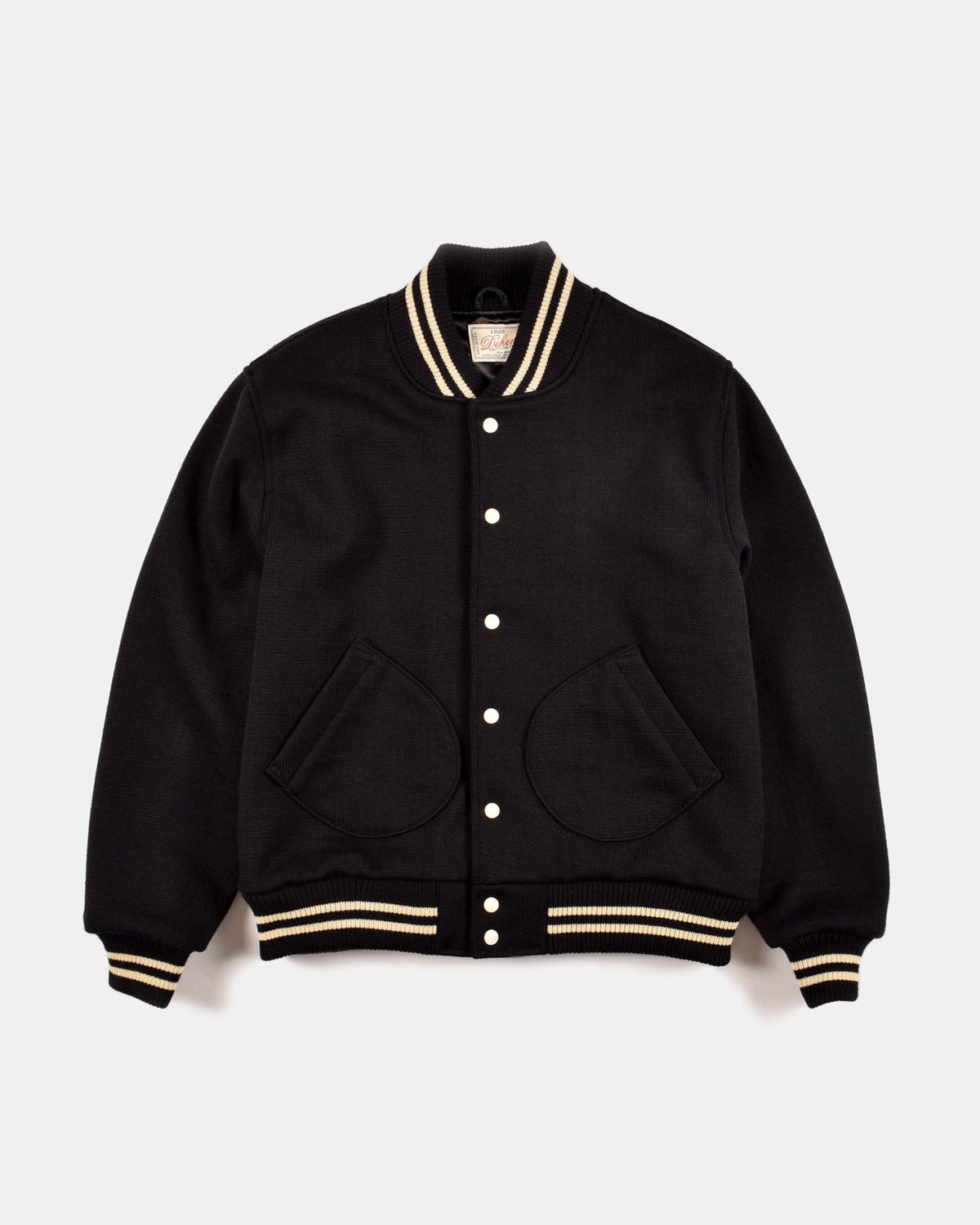 Dehen JSW Wool Knit Club Jacket - Black | Garmentory