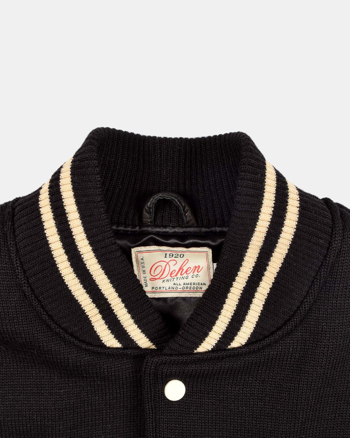 Dehen JSW Wool Knit Club Jacket - Black | Garmentory