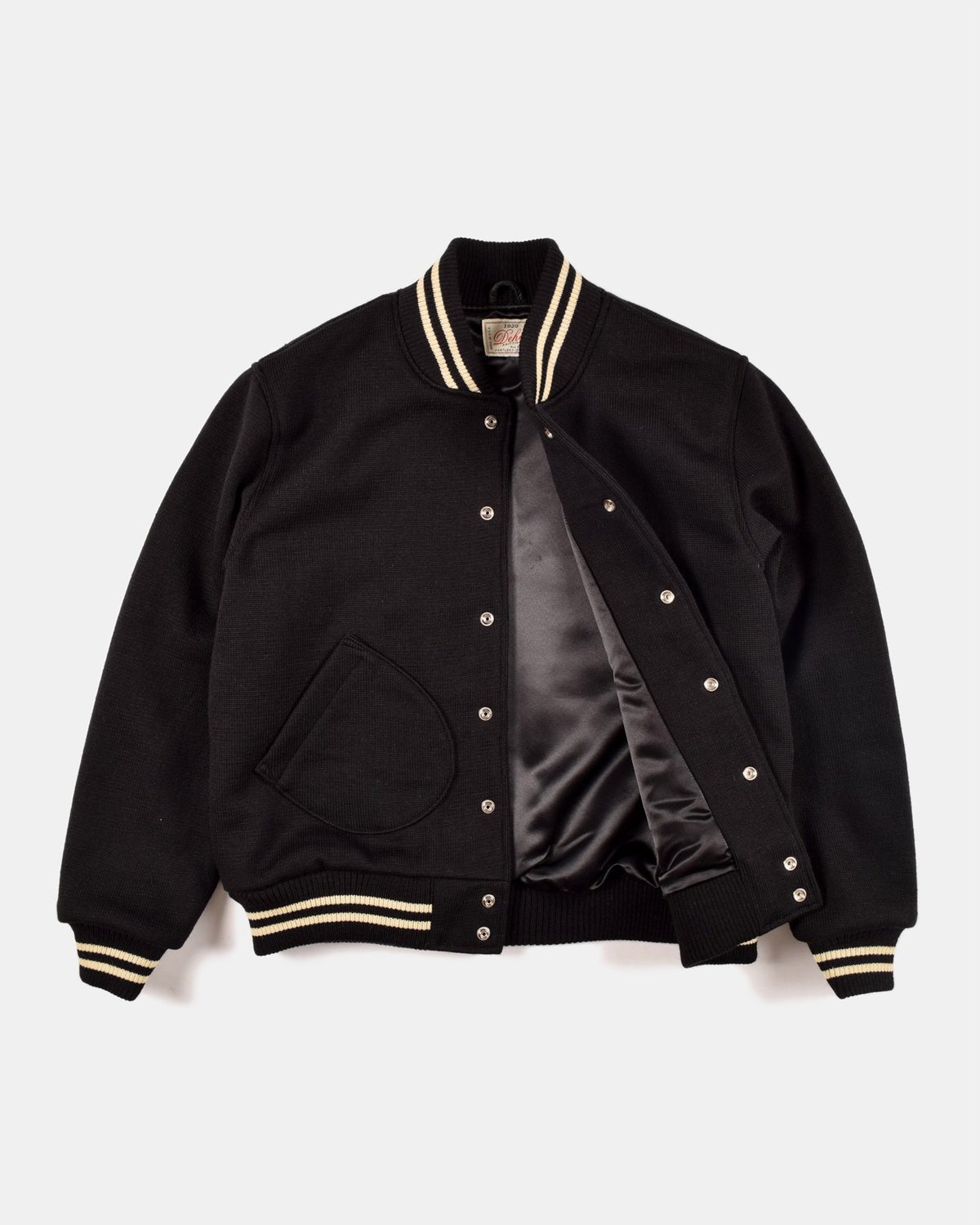 Dehen JSW Wool Knit Club Jacket - Black | Garmentory