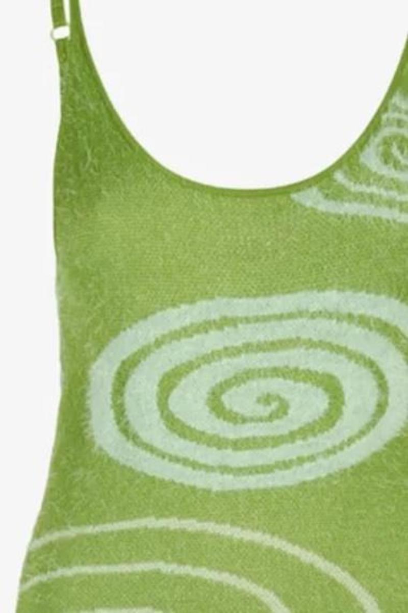 House of Sunny GALAXY HOCKNEY DRESS - GRASS GREEN