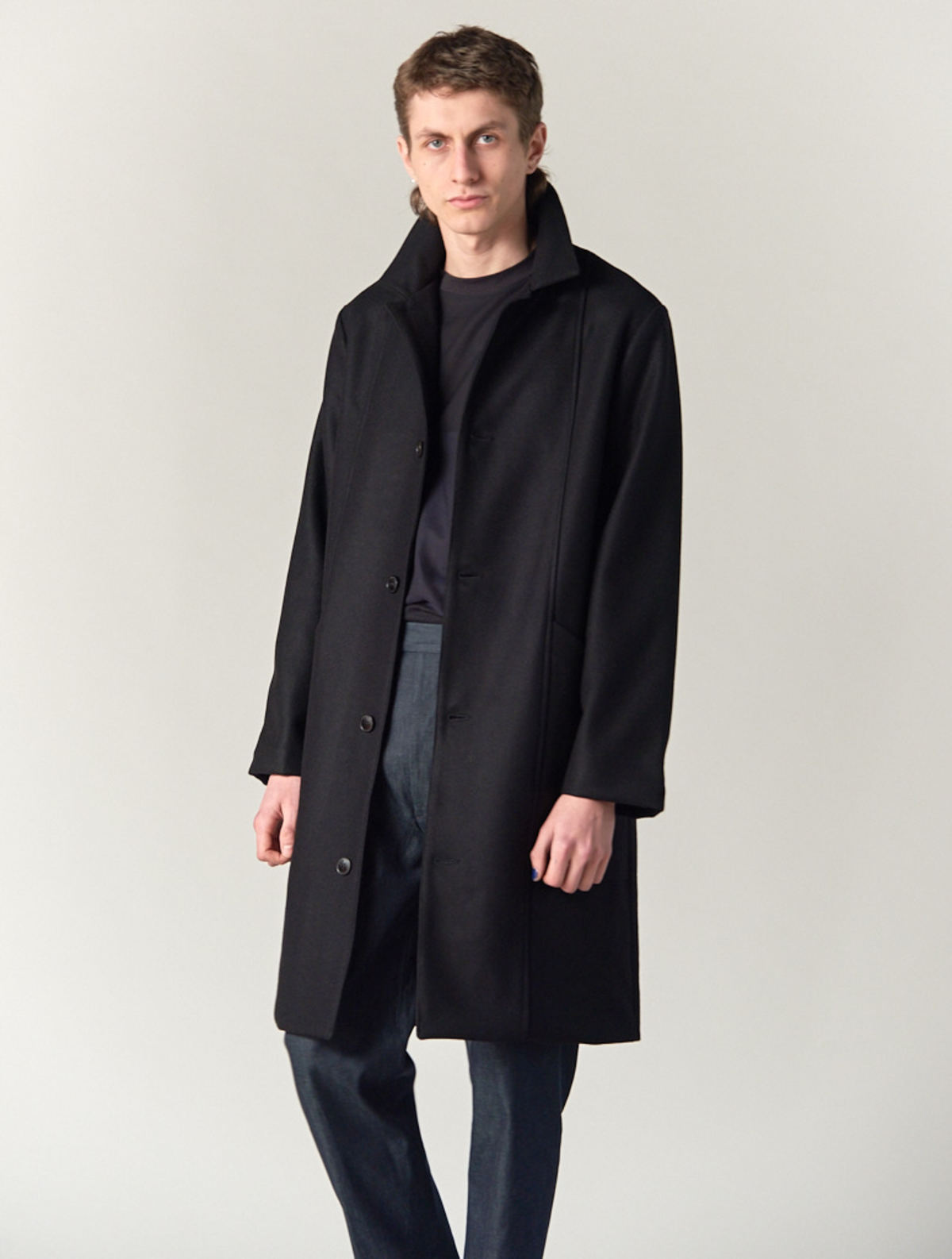 ジャケット・アウター 00s 291295=homme black melton wool coat OTHER/man Vince Black Melton Wool Coat | Garmentory