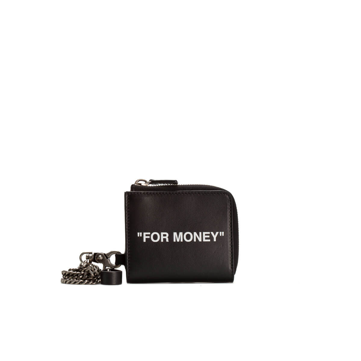 OFF-WHITE Men Quote Chain Wallet - Black | Garmentory