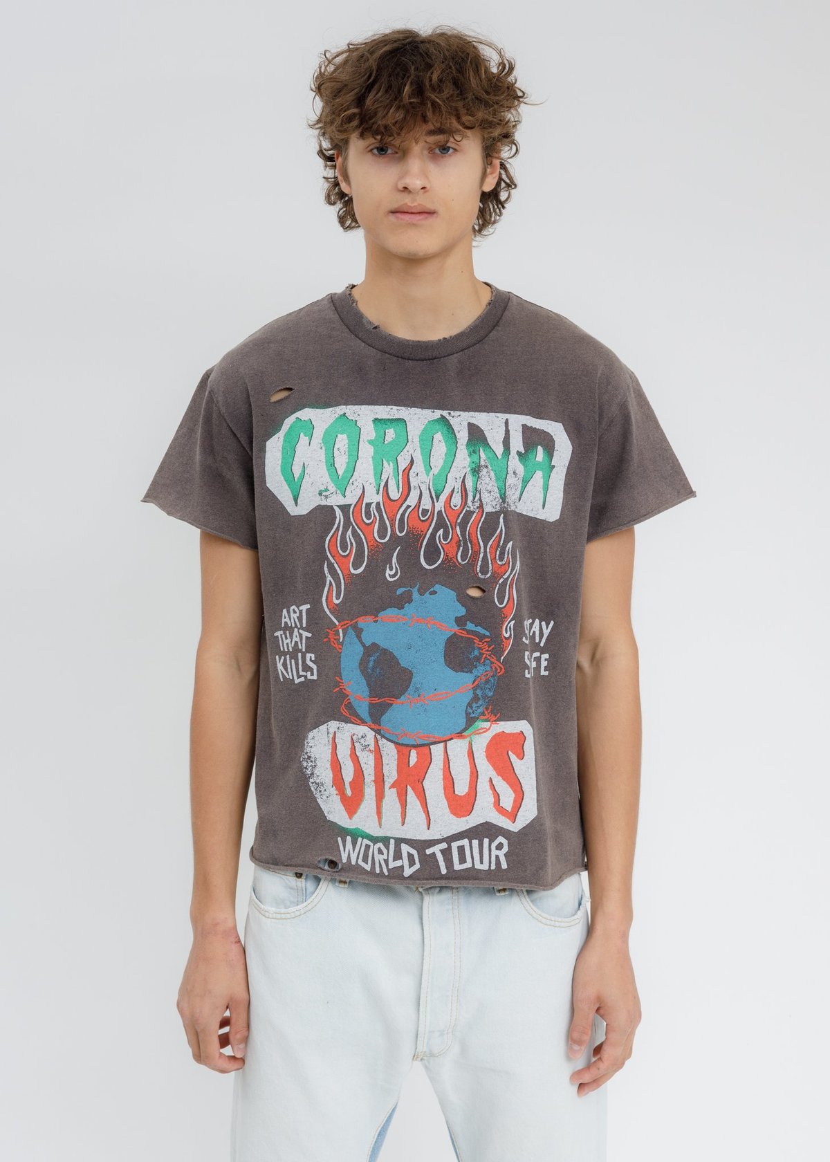 GALLERY DEPT ATK コロナツアーTシャツMサイズ GALLERY DEPT. ATK CORONA TOUR T-Shirt - BLACK | Garmentory