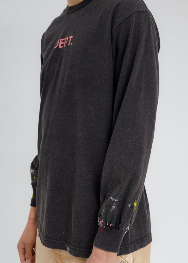 GALLERY DEPT. CENTERED LOGO DEPT PAINT Long Sleeves - Black