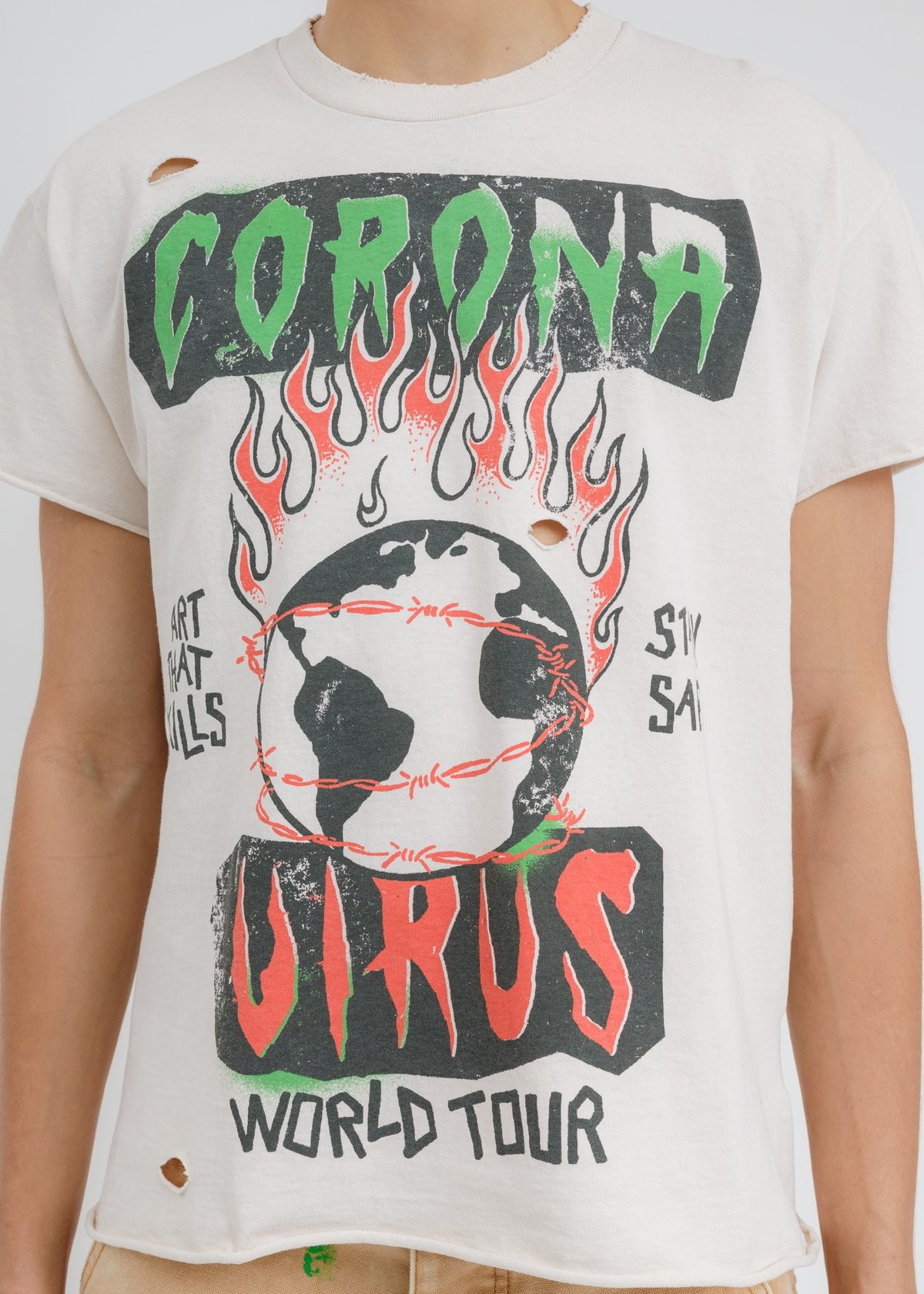 GALLERY DEPT. ATK CORONA TOUR T-Shirt - White | Garmentory