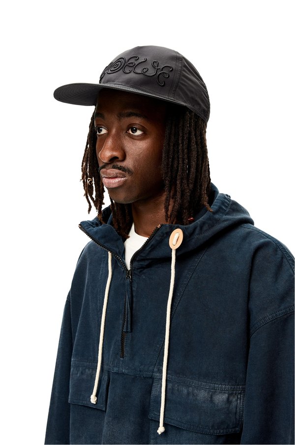 Eye/LOEWE/Nature Nylon Long Visor Cap - Black | Garmentory