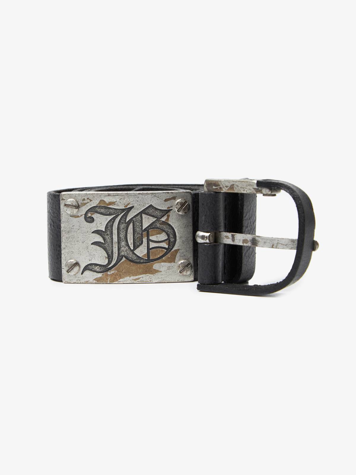 小物 John Gailiano leather belt archive John Galliano Belt / Designer Belt / Black Leather Belt