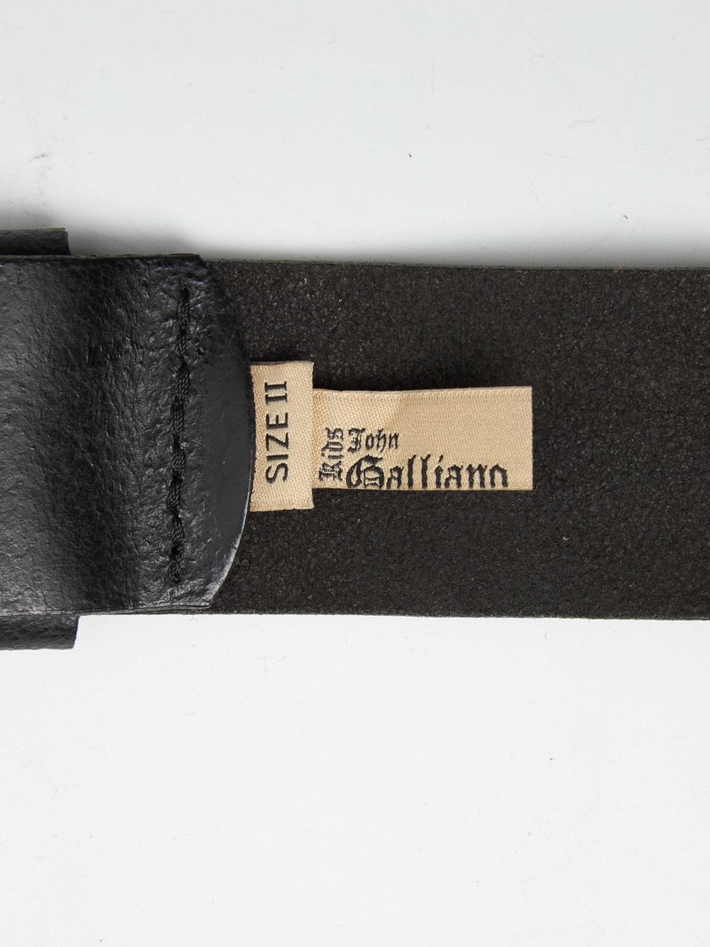 Pre - Loved] John Galliano Leather JG Belt - Black | Garmentory