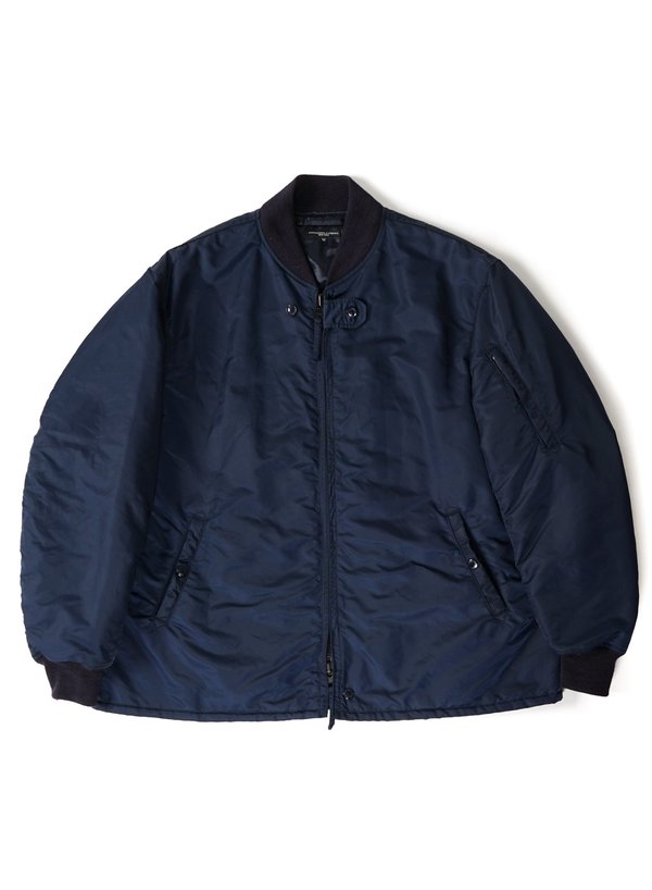 Engineered Garments Flight Satin Nylon Aviator Jacket - Navy 