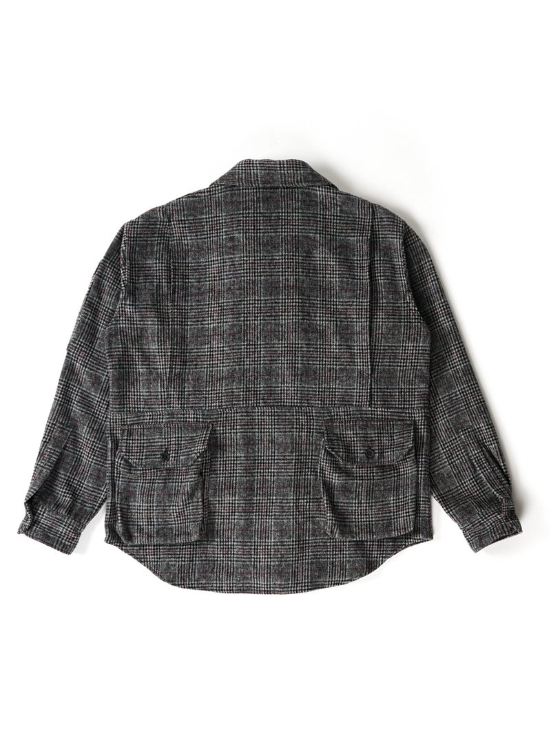 トップス EXPLORER SHIRT JACKET POLY WOOL PLAID Engineered Garments Poly Wool Glen Plaid Explorer Shirt