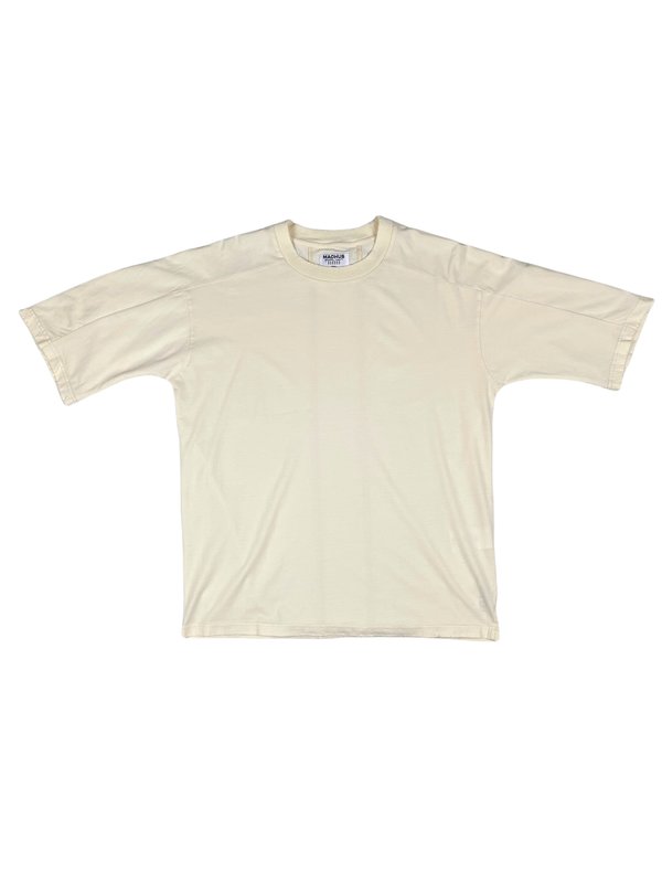 machus WASHED PANELED TEE - IVORY